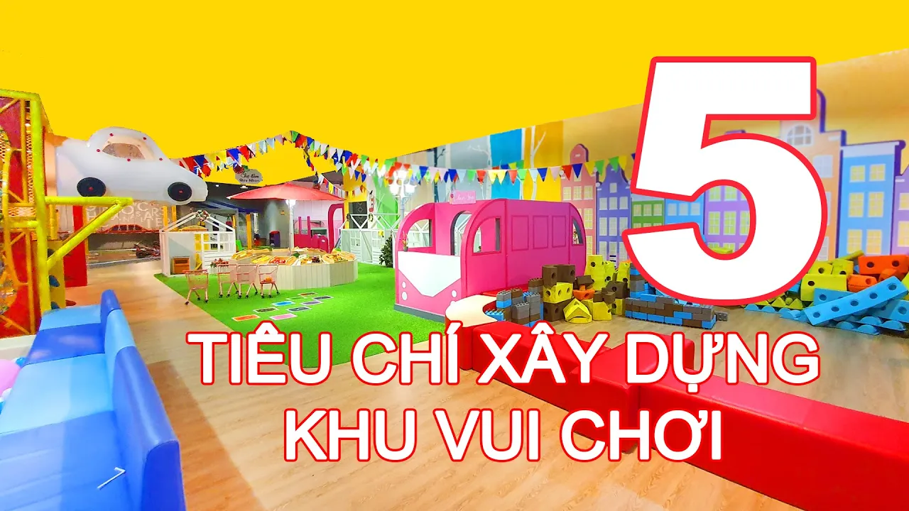 Vật liệu an toàn cho khu vui chơi trẻ em: thi công & bảo trì 1 vật liệu an toàn cho khu vui chơi trẻ em - Khu vui chơi trẻ em với sàn cao su và đồ chơi bọc mút
